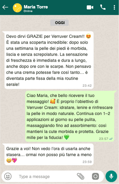 Verruver ingredienti naturali